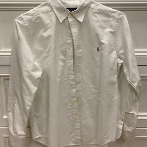 Like New! Polo Ralph Lauren Boys L (14-16) Blake Oxford shirt white
